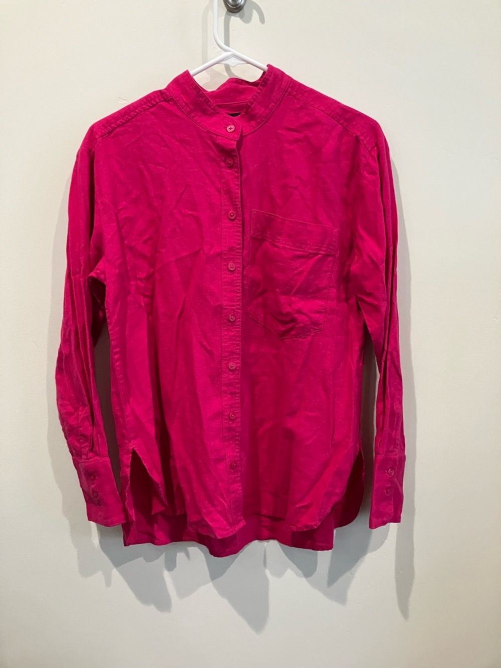 Banana Republic Hot Pink Linen-Blend Shirt